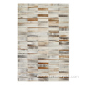 Cowhide leather patchwork luxury hotel carpet area rug